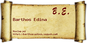 Barthos Edina névjegykártya